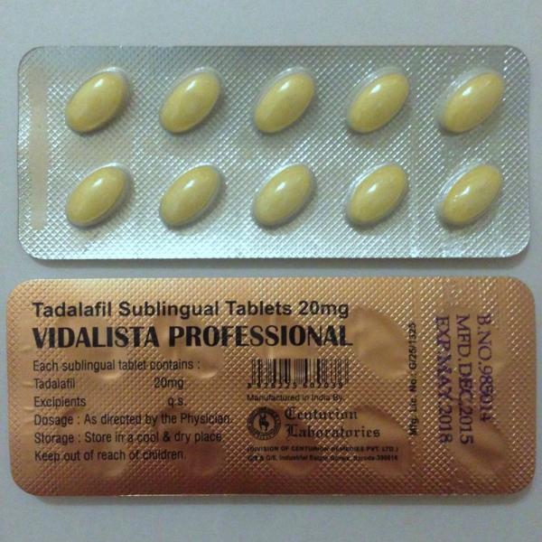 ビダリスタ プロフェッショナル (Vidalista Professional) 20 mg 60錠　シアリス同成分で即効性向上